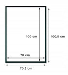 Ramka Na Zdjęcia aluminiowa 70x100cm B1 czarna Rama Na Zdjęcie 100x70 Plexi oprawa plakatu, grafiki, dyplomu i