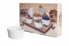 6 x kokilka naczynie żaroodporne zestaw do zapiekania 9 cm miski livello foremki porcelanowe do sufletu, 180 ml, do