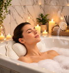 Poduszka relaksacyjna do kąpieli zagłówek do wanny 6 przyssawek SPA podparcie głowy i karku, komfortowy odpoczynek w