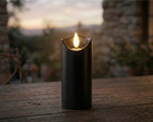 WKŁADY ELEKTRYCZNE DO ZNICZY CZARNE EFEKT PŁOMIENIA LED 12,5CM 6 SZTUK lampka na grób, oświetlenie nagrobka, ponad 75 h