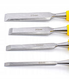 Zestaw dłuta dłut stolarskich płaskich do drewna 6mm 12mm 20mm 25mm (4szt.)