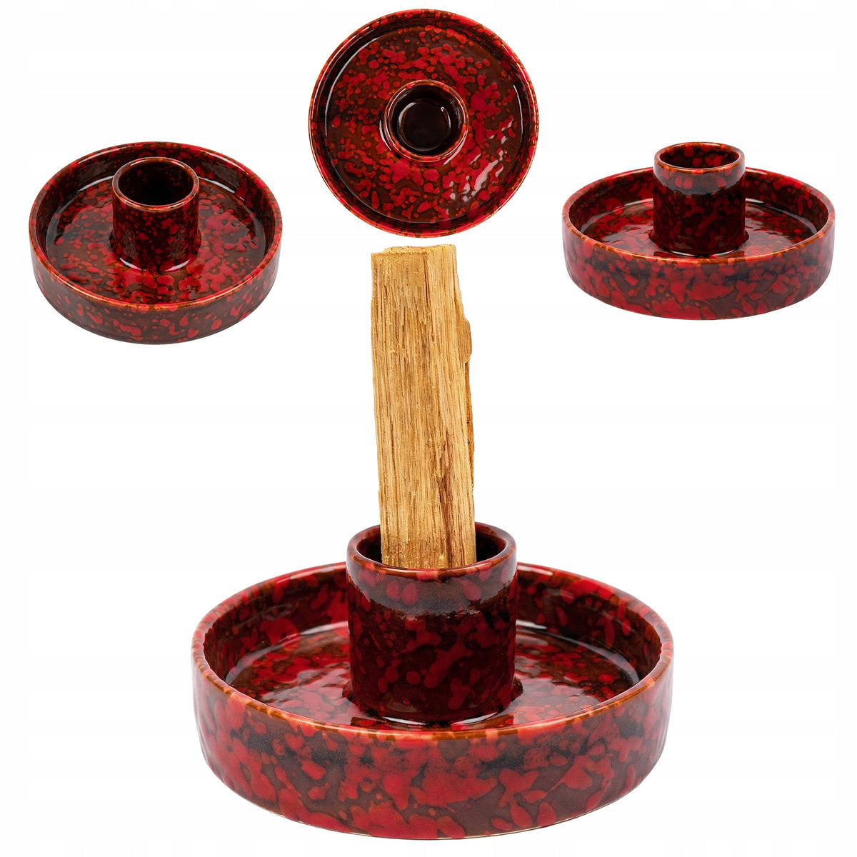 Podstawka pod Kadzidełka Ceramiczna do Palo Santo Szałwii Kominek 11cm kadzielniczka do kadzidła, palenia ziół i