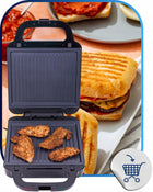 Gofrownica Opiekacz do Kanapek Toster Sandwich Grill Panini 3w1 1400W nominalna czarny