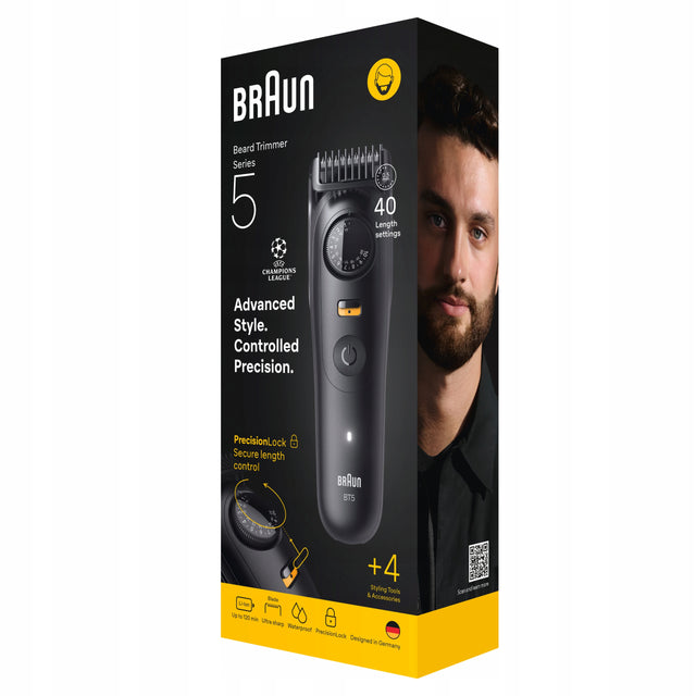 Braun Series 5 BT5520 Trymer do zarostu +4 przyrządy do stylizacji męskie
