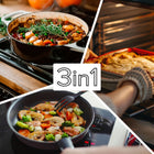 Frytkownica beztłuszczowa XXL 8l 2700W dwukomorowa Teesa AIR fryer dual POT czarny