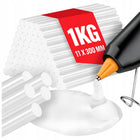 KLEJ DO PISTOLETU NA GORĄCO WKŁAD KLEJOWY BEZBARWNY MOCNY 11 X 300MM 1KG pałeczki termotopliwe do klejarki, rękodzieła
