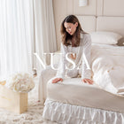 ROOM99 Prześcieradło z gumką 160x200 białe w 100% bawełniane miękkie z oeko na wysoki materac max 28 cm, do łóżka