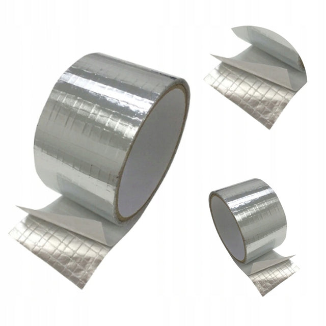 Taśma zbrojona aluminiowa 50mm x 50m 90°C mocna do RUR przewodów spiro flex folia samoprzylepna do uszczelniania kanałów wentylacyjnych i klimatyzacji