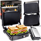 Grill elektryczny opiekacz toster do kanapek panini kebaba rozkładany tacka nominalna