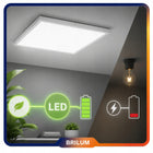 Panel LED Sufitowy 40W Natynkowy 60 x 60cm Plafon 3600lm Orega Oprawa IP40 lampa kwadratowa do biura, neutralna barwa