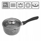Rondel garnek z powłoką granitową rondelek z pokrywką indukcja GAZ ofenbach aluminiowy 1,35 l 16 cm do kuchni