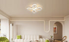 Lampa Sufitowa Wisząca LED Żyrandol Biały Nowoczesny 30W 3000K 30cm oprawa aluminiowa do salonu i jadalni, ciepłe
