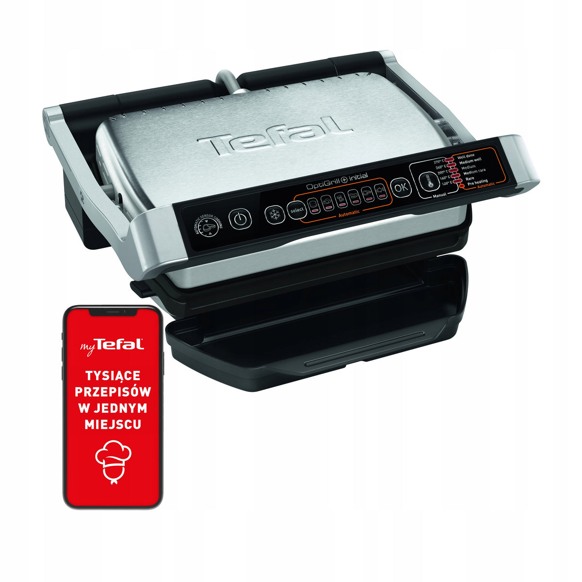 Grill elektryczny tefal Optigrill GC706D nominalna