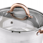 Garnek Indukcja GAZ Pokrywka duży stalowy Konighoffer Faro Copper 9,2l 28cm kocioł do zup, bigosu i gotowania dla dużej