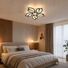 Lampa Sufitowa LED Plafon Ściemniacz Nowoczesny Żyrandol z pilotem i aplikacją 45W czarna aluminiowa oprawa wisząca 5