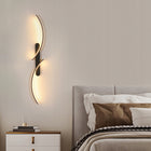 Nowoczesny kinkiet LED 30W – czarna lampa ścienna z regulacją barwy światła (3000K/4500K/6500K) do korytarza i salonu