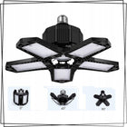 LAMPA 280W SUFITOWA LED E27 MOCNA SKŁADANA OŚWIETLENIE WARSZTATOWE ROBOCZE do garażu, piwnicy i magazynu, czarna oprawa