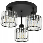 Lampa Sufitowa LX- 1338 Czarna 3x E27 ledlux oprawa wisząca metalowa 3-punktowa do salonu kuchni jadalni