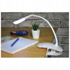 LAMPKA BIURKOWA LED Z KLIPSEM USB NOCNA DO CZYTANIA KSIĄŻEK BEZPRZEWODOWA lampa akumulatorowa biała 42,8 cm do nauki i