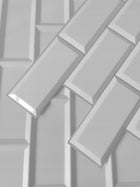 Ścienne Panele kafelki Białe 3D płytki ścienne panel kafelki PCV grey seam okładzina dekoracyjna z tworzywa, połysk