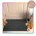 Wycieraczka pod drzwi zewnętrzna wejściowa 60x90 duża mocna Oeko-Tex mata gumowa PVC z tekstylną powierzchnią, szara, 6