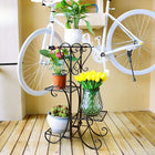 Kwietnik stojak na kwiaty metalowy stojący loft rośliny regał 79 CM czarny