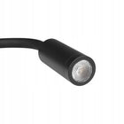 LAMPA ŚCIENNA LED KINKIET DO CZYTANIA WŁĄCZNIK CZARNY regulowana lampka przyłóżkowa, sypialniana, aluminiowa, 3 W