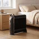 GRZEJNIK OLEJOWY ELEKTRYCZNY 1200W OLEJAK 11 ŻEBEREK XL TERMOSTAT REGULACJA 420 mm 400 mm grzewcza czarny