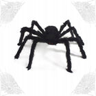 Dekoracja duży pająk 50 CM włochaty czarny straszny czerwone oczy halloween ozdoba na imprezę, rekwizyt do domu strachu