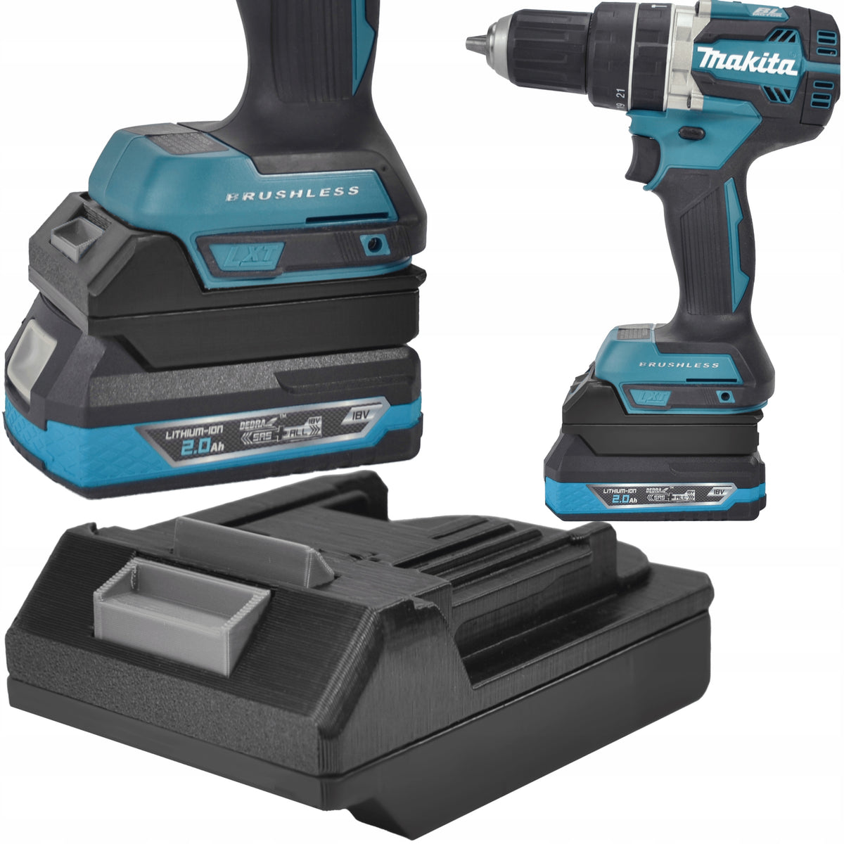 ADAPTER PRZEJŚCIÓWKA Z BATERII AKUMULATORA DEDRA 18V DO SYSTEMU MAKITA 18V łącznik zasilający elektronarzędzia