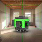 Poziomica laserowa 360 płaszczyznowa 3D laser krzyżowy zielony 12 lini PRO do prac remontowych i montażowych, zasięg 25