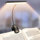 Lampka do czytania książek LED elastyczna nocna z klipsem bezprzewodowa USB biurkowa akumulatorowa ściemniana