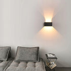 Lampa Elewacyjna Ścienna LED Kinkiet Zewnętrzny Ogrodowy góra DÓŁ Aluminium czarna oprawa 24W na taras i fasadę