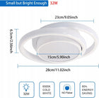 Lampa Sufitowa LED Plafon Biały Okrągły Nowoczesny 36W 6500K do Salonu oprawa aluminiowa 3 punkty świetlne do pokoju