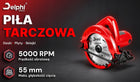Piła tarczowa krajzega przecinarka pilarka ręczna do drewna 1800W 185mm