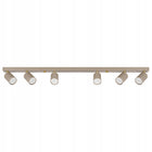 LAMPA SUFITOWA 6x GU10 LED wisząca żyrandol kinkiet oprawa Beżowa Kaszmir oświetlenie punktowe prostokątne, złote do