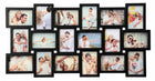 Duża ramka na zdjęcia 10x15 multi foto 18 zdjęć czarna poziomo lub pionowo kolaż fotograficzny, galeria ścienna