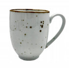 Alumina Bogucice Cottage White Kubek 400 ml porcelanowy do kawy i herbaty, w kropki, można myć w zmywarce