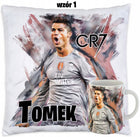 Kubek i Poduszka dla fana cristiano ronaldo CR7 + imię różne wzory zestaw upominkowy, gadżet kibicowski z nadrukiem