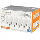 Zestaw 10x Żarówka LED E14 8W=60W Świeczka 806lm 160° Premium Ciepła 3000K źródło światła do kinkietu, żyrandola i