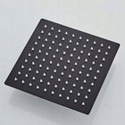 Deszczownica prysznicowa 25X25 CM czarna stal nierdzewna slim 121 dysz kwadratowa głowica natryskowa do łazienki