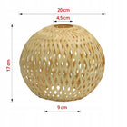 Klosz Abażur Bambus Rattan Beż Boho E27 Kula 20cm do Lamp solo owanie beżowy