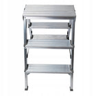 Drabinka dwustronna 3 stopniowa 120kg Schodki podest stołek taboret jakość aluminiowa do prac domowych, wysokość