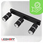Lampa sufitowa LED kinkiet spot oprawa listwa 3x GU10 tuba czarna srebrna oświetlenie punktowe aluminiowe do salonu