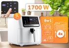 Frytkownica beztłuszczowa AIR fryer biały frytownica 6,5l berdsen 1700W