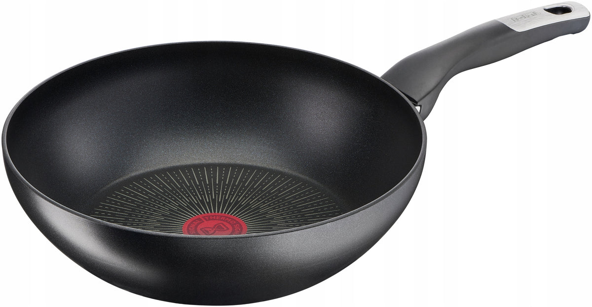 Wok tefal unlimited 28cm tytanowy patelnia nieprzywierająca do smażenia, na indukcję, do piekarnika, można myć w
