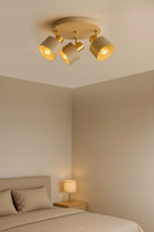 Lampa sufitowa Plafon Żyrandol Kaszmir Ecru Beżowa 485-EG3 Pokoju Sypialni 3-punktowa, metalowa, na 3 żarówki E27, do