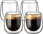 6x SZKLANKI TERMICZNE DO KAWY LATTE ESPRESSO 120ml ATESTOWANE podwójna ścianka, szklane, na herbatę, bezbarwne
