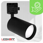Oświetlenie szynowe Zestaw listwa 1m + 4x lampa GU10 CZARNY szynoprzewód reflektory sufitowe, 4 punkty świetlne, bez