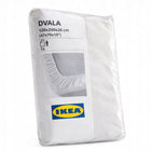 Prześcieradło z gumką 120x200 ikea dvala bawełna biały grube 2szt na materac o wysokości do 26 cm, tekstylia do sypialni